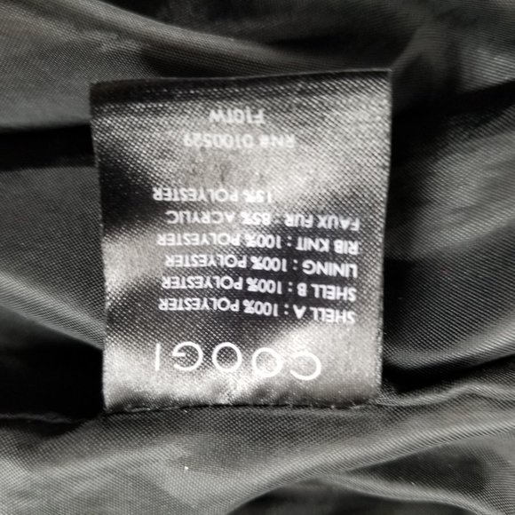 COOGI Vintage Womens Puffer Hooded Coat Jacket Black Rainbow Embroidered 3X - Picture 11 of 13